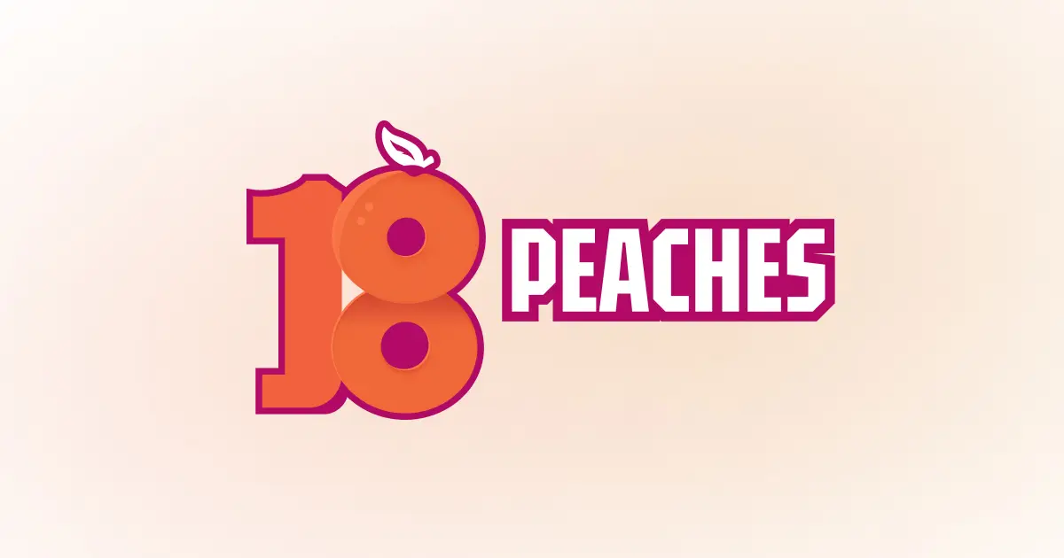 18 Peaches logo